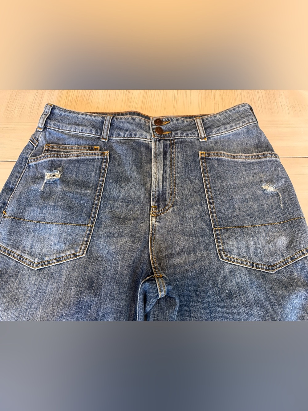 Anthropologie Pilcro Wanderer Mid-Rise Relaxed Jeans Lonnie Wash Size 29 NWOT - Picture 12 of 16